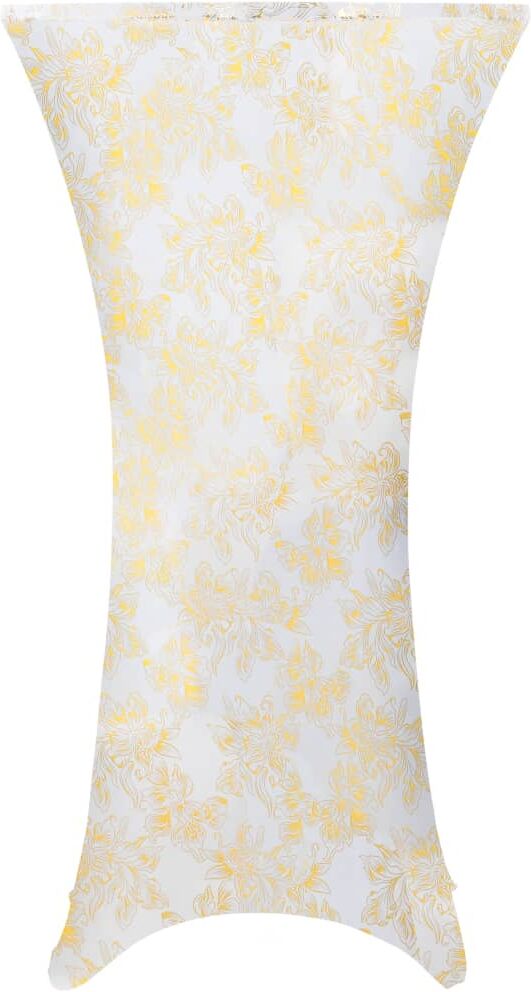 vidaXL bordduge strækbar 2 stk. 70 cm hvid med gyldent print vidaXL bordduge strækbar 2 stk. 70 cm hvid med gyldent print