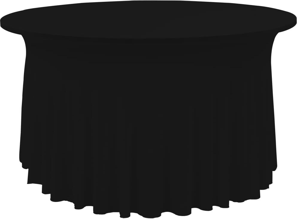 vidaXL strækbare bordduge med skørt 2 stk. 120 x 74 cm sort vidaXL strækbare bordduge med skørt 2 stk. 120 x 74 cm sort
