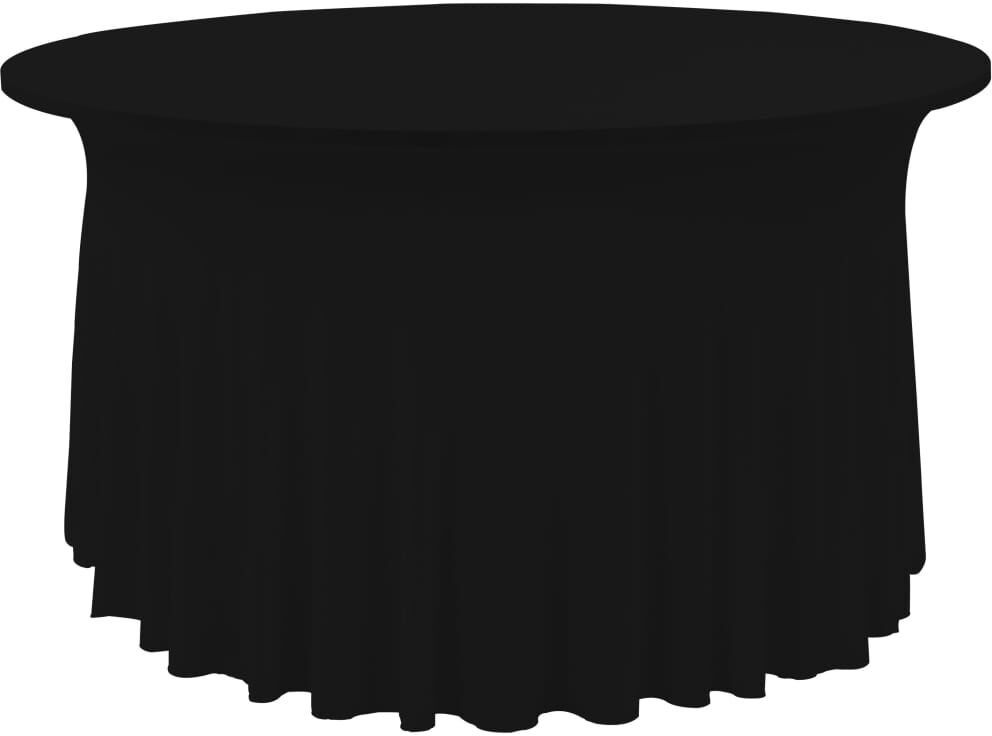 vidaXL strækbare bordduge med skørt 2 stk. 180 x 74 cm sort vidaXL strækbare bordduge med skørt 2 stk. 180 x 74 cm sort