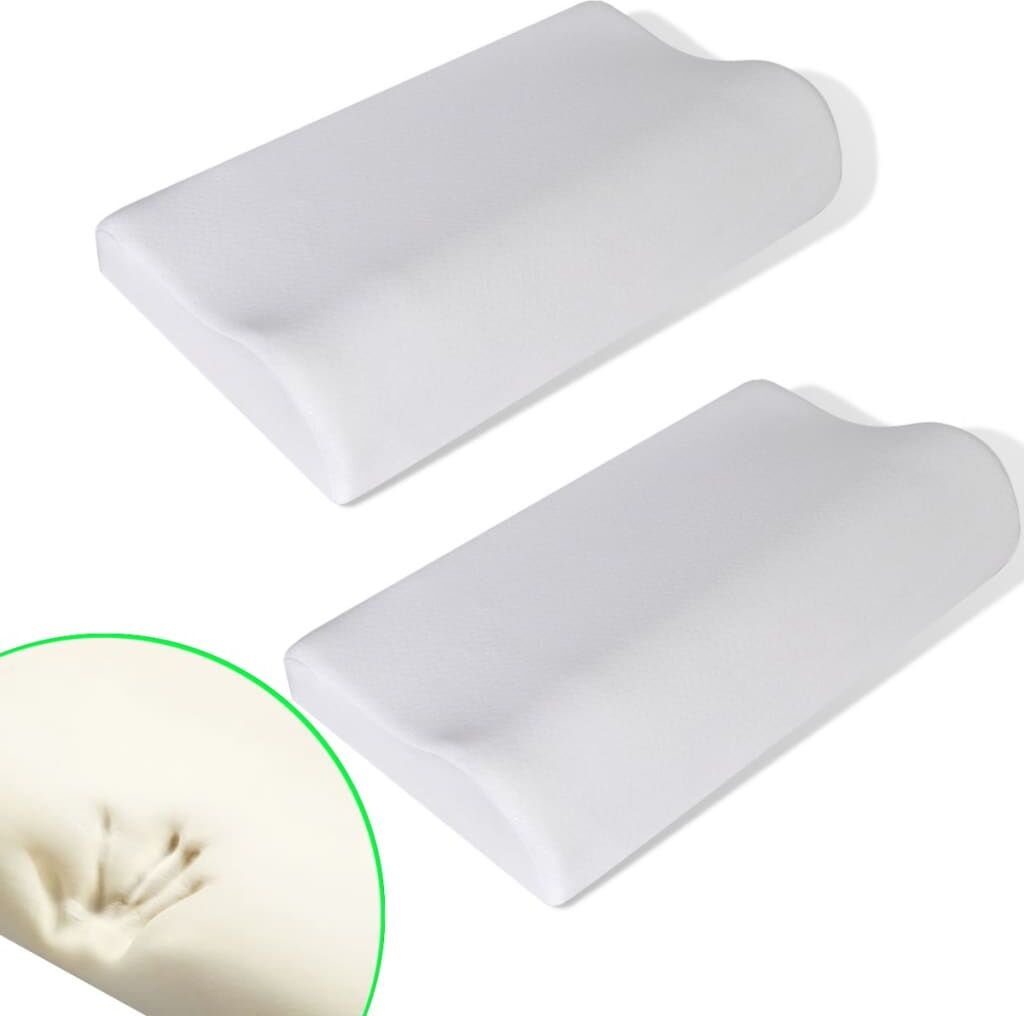 vidaXL Hukommelse skum ortopædisk nakkepude 2 stk vidaXL Hukommelse skum ortopædisk nakkepude 2 stk