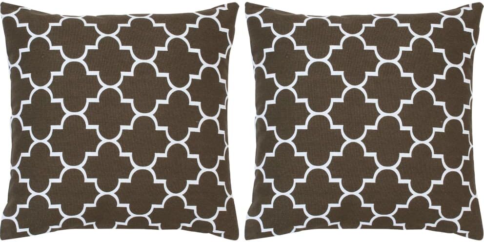 vidaXL puder 2 stk. med print 40x40 cm bomuld brun vidaXL puder 2 stk. med print 40x40 cm bomuld brun