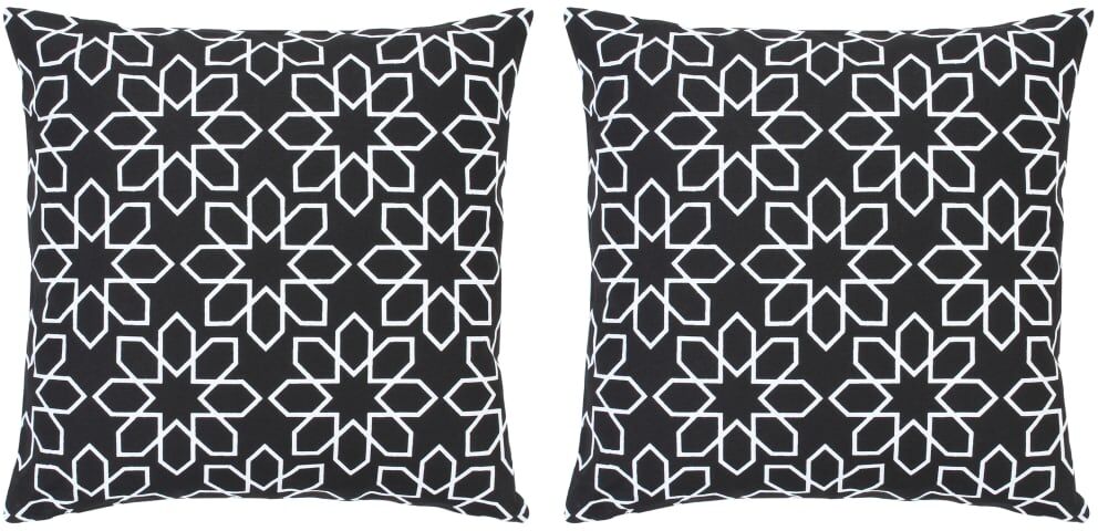 vidaXL puder 2 stk. med print 40x40 cm bomuld sort og hvid vidaXL puder 2 stk. med print 40x40 cm bomuld sort og hvid