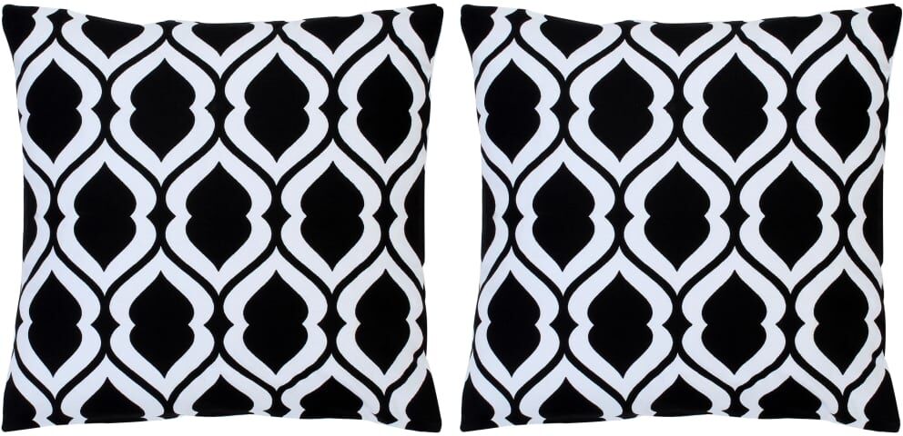 vidaXL puder 2 stk. med print 40x40 cm bomuld sort og hvid vidaXL puder 2 stk. med print 40x40 cm bomuld sort og hvid