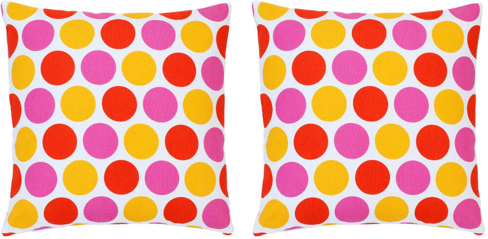 vidaXL puder 2 stk. med print 40x40 cm bomuld flerfarvet