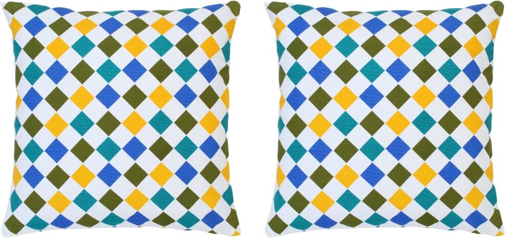 vidaXL puder 2 stk. med print 40x40 cm bomuld flerfarvet vidaXL puder 2 stk. med print 40x40 cm bomuld flerfarvet