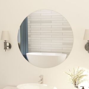 vidaXL spejl uden ramme 80 cm rund glas