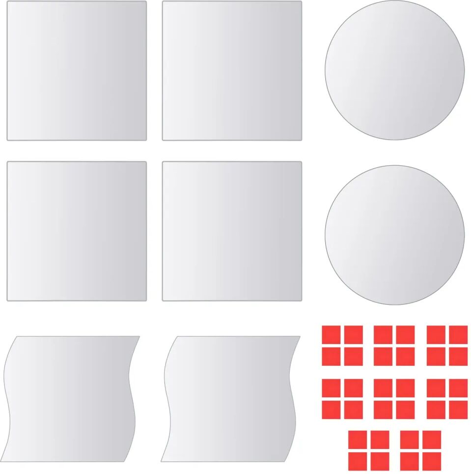 vidaXL spejlflise 8 stk. flere former glas vidaXL spejlflise 8 stk. flere former glas