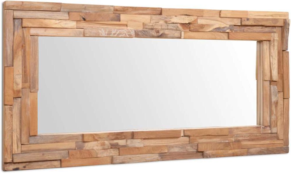 vidaXL dekorativt spejl i teak 120 x 60 cm rektangulært vidaXL dekorativt spejl i teak 120 x 60 cm rektangulært