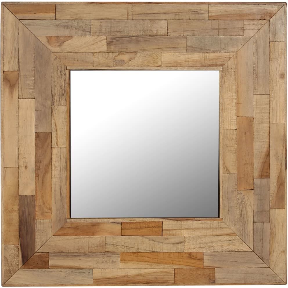 vidaXL spejl genanvendt teak 50 x 50 cm vidaXL spejl genanvendt teak 50 x 50 cm