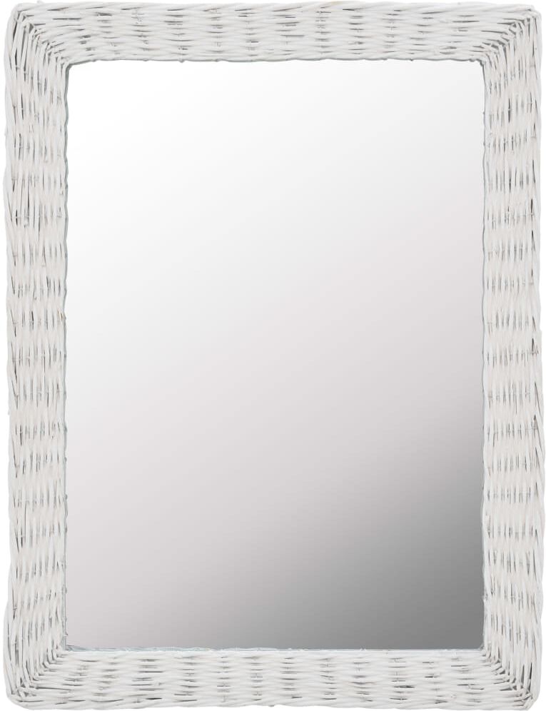 vidaXL spejl i flet hvid 60 x 80 cm vidaXL spejl i flet hvid 60 x 80 cm
