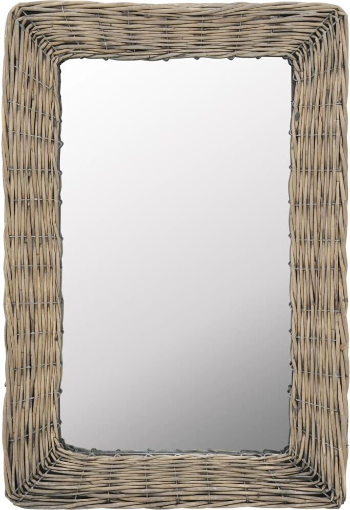 vidaXL spejl i flet 40 x 60 cm brun vidaXL spejl i flet 40 x 60 cm brun