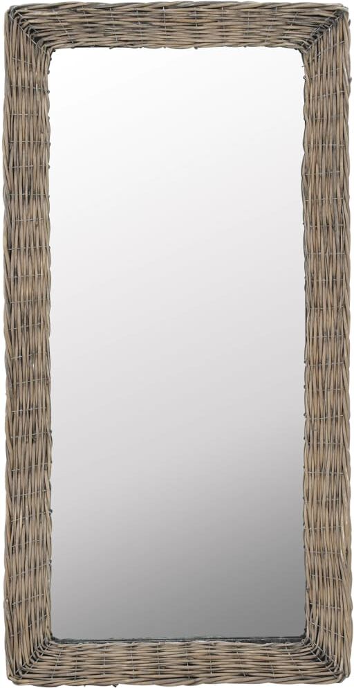 vidaXL spejl i flet 50 x 100 cm brun vidaXL spejl i flet 50 x 100 cm brun