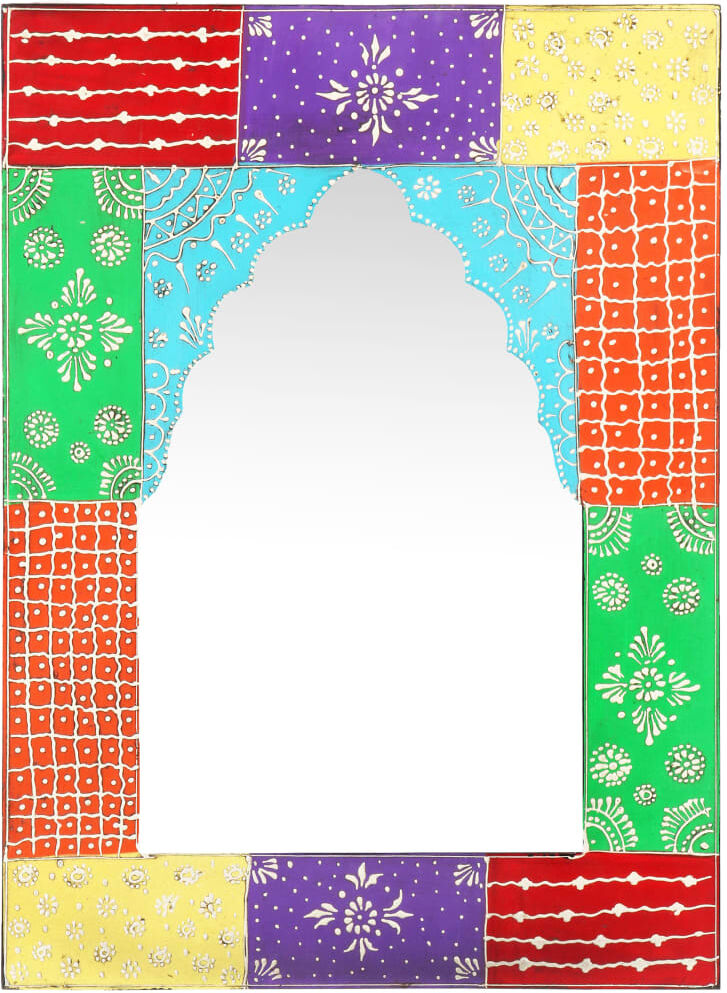 vidaXL håndmalet spejl 40x55 cm massivt mangotræ vidaXL håndmalet spejl 40x55 cm massivt mangotræ