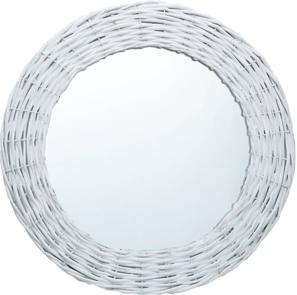 vidaXL spejl 50 cm flet hvid