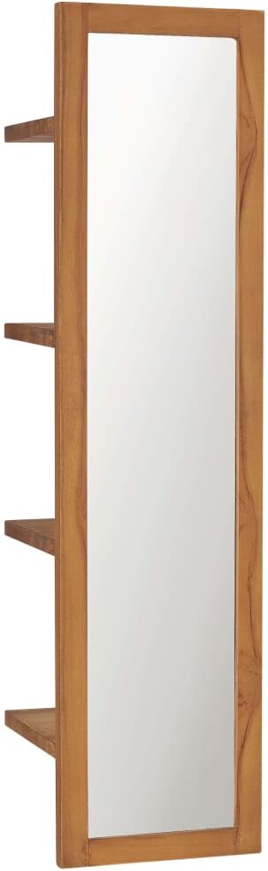 vidaXL vægspejl med hylder 30x30x120 cm massivt teaktræ vidaXL vægspejl med hylder 30x30x120 cm massivt teaktræ