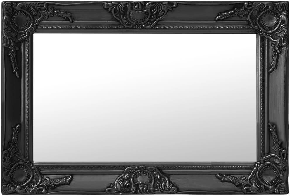 vidaXL vægspejl barokstil 60x40 cm sort vidaXL vægspejl barokstil 60x40 cm sort