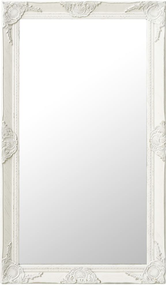 vidaXL vægspejl barokstil 60x100 cm hvid vidaXL vægspejl barokstil 60x100 cm hvid