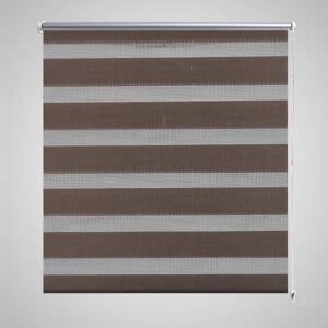 vidaXL rullegardin i zebradesign 100 x 175 cm kaffefarvet