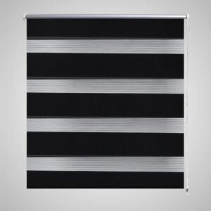 vidaXL Rullegardin i zebradesign 60 x 120 cm sort