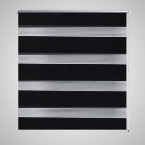 vidaXL Rullegardin i zebradesign 70 x 120 cm sort