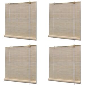 vidaXL rullegardiner 4 stk. 120x160 cm naturlig bambus