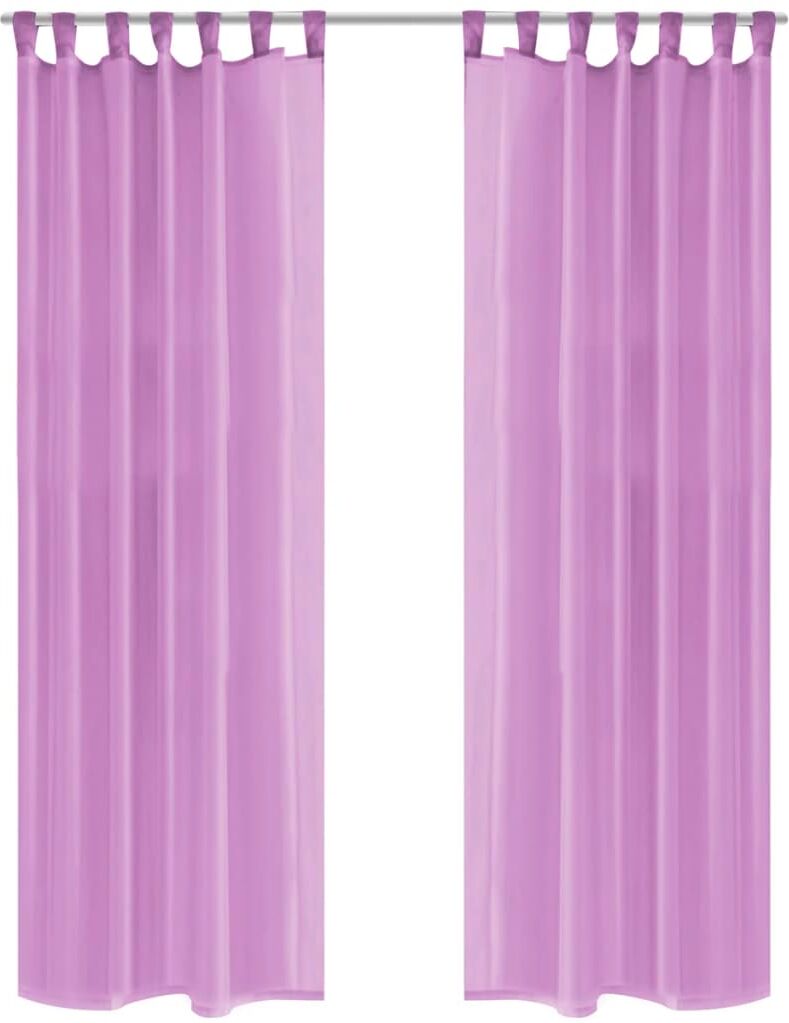 vidaXL voile-gardiner 2 stk. 140x225 cm lilla vidaXL voile-gardiner 2 stk. 140x225 cm lilla