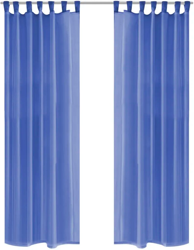 vidaXL voile-gardiner 2 stk. 140x175 cm kongeblå vidaXL voile-gardiner 2 stk. 140x175 cm kongeblå