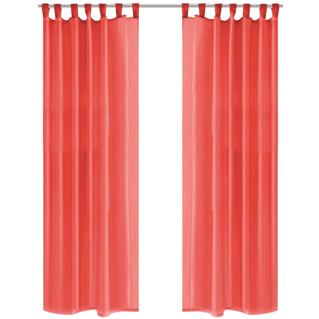 vidaXL voile-gardiner 2 stk. 140x175 cm rød vidaXL voile-gardiner 2 stk. 140x175 cm rød