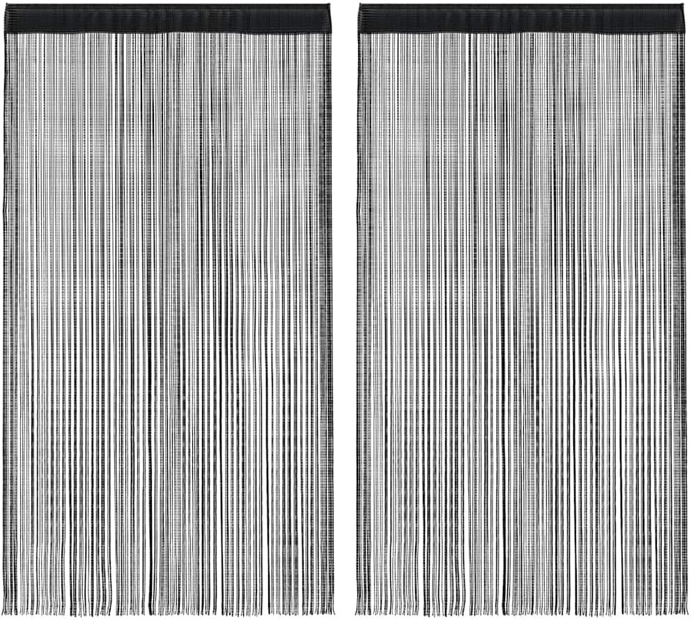 vidaXL trådgardiner 2 stk. 100 x 250 cm sort vidaXL trådgardiner 2 stk. 100 x 250 cm sort