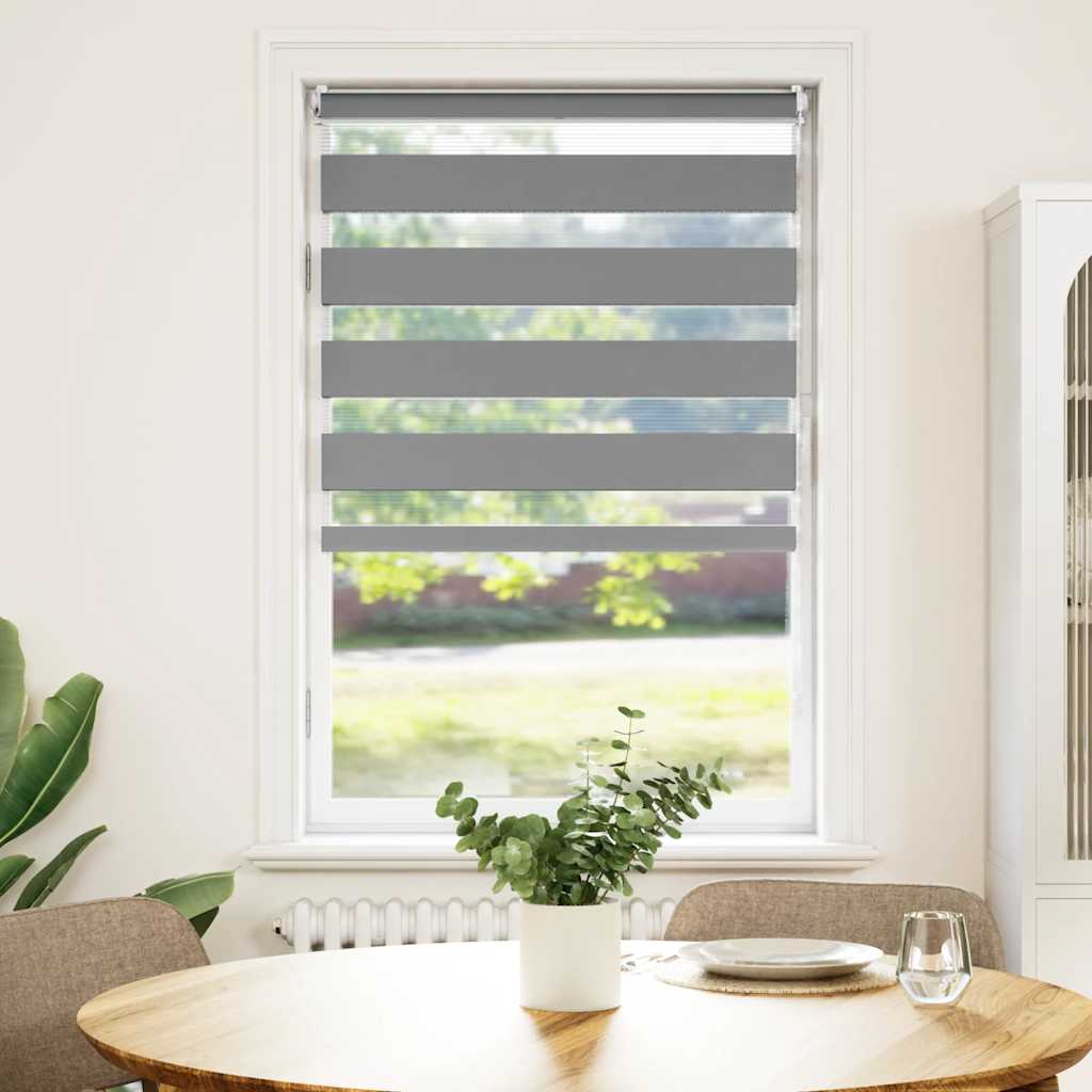 vidaXL Rullegardin i zebradesign 70 x 120 cm grå vidaXL Rullegardin i zebradesign 70 x 120 cm grå