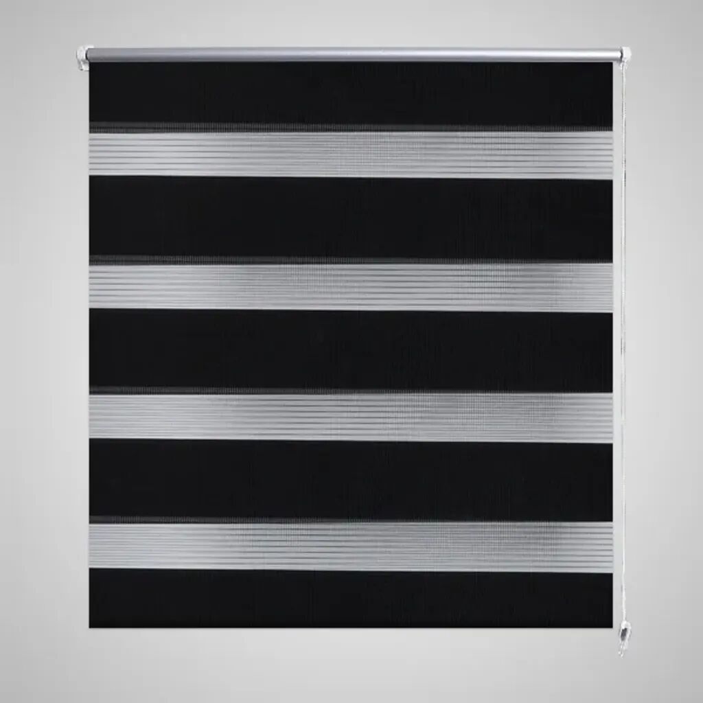 vidaXL Rullegardin i zebradesign 120 x 230 cm sort vidaXL Rullegardin i zebradesign 120 x 230 cm sort