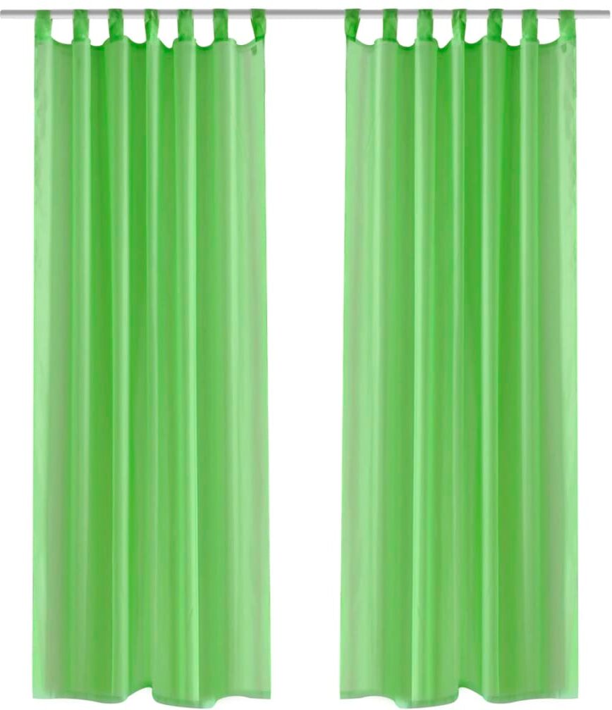 vidaXL Æble grønt gardin 140 x 245 cm 2 stk vidaXL Æble grønt gardin 140 x 245 cm 2 stk