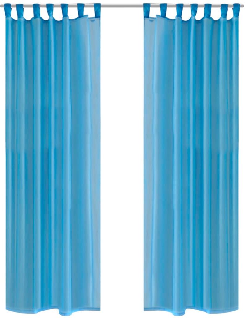 vidaXL Turkis gardin 140 x 175 cm 2 stk vidaXL Turkis gardin 140 x 175 cm 2 stk