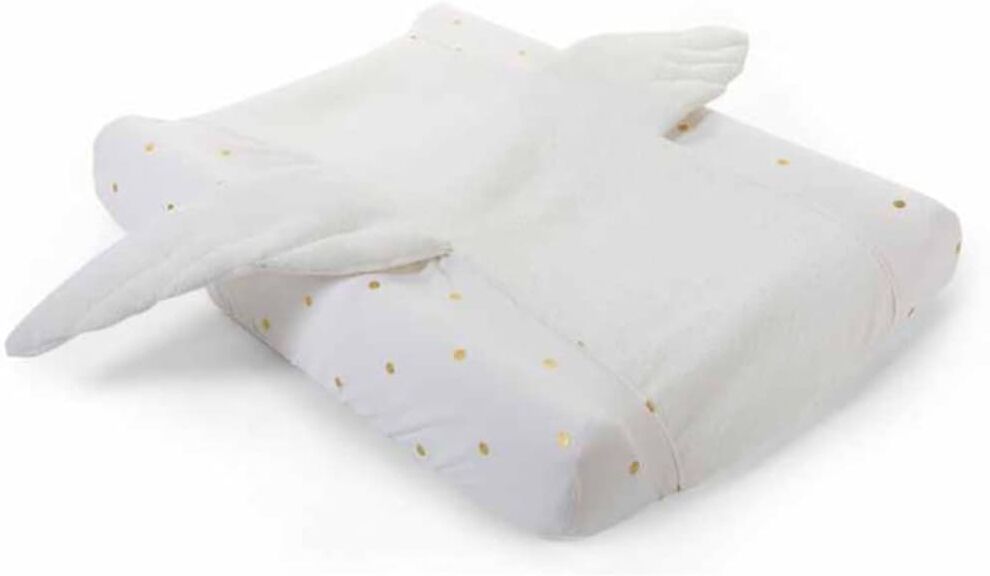 CHILDHOME puslepudebetræk med englevinger jerseybomuld guldprikker CHILDHOME puslepudebetræk med englevinger jerseybomuld guldprikker