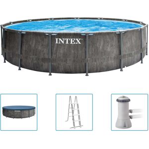 Intex Greywood Prism Frame Premium poolsæt 457x122 cm