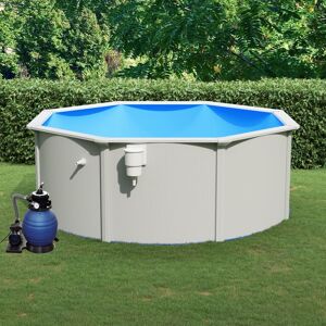 vidaXL swimmingpool med sandfilterpumpe 360x120 cm