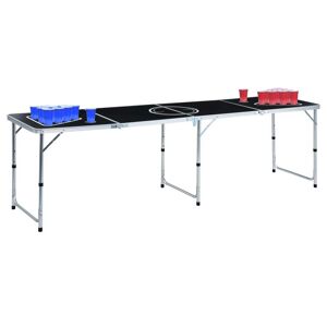 vidaXL foldbart beer pong-bord med kopper og bolde 240 cm