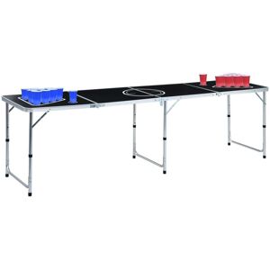 vidaXL foldbart beer pong-bord med kopper og bolde 240 cm