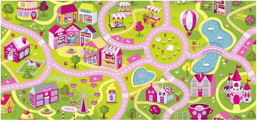 AK Sports legetæppe Sweet Town 140 x 200 cm SWEET TOWN 140 AK Sports legetæppe Sweet Town 140 x 200 cm SWEET TOWN 140