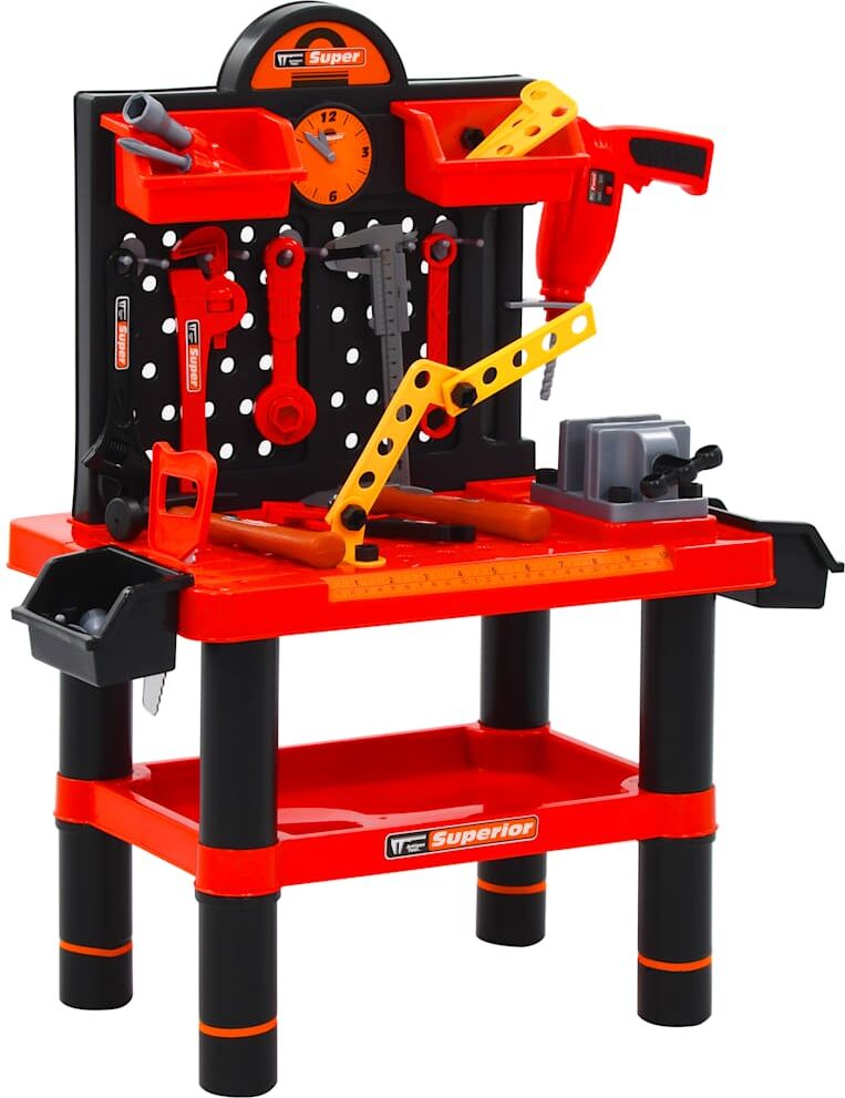 vidaXL legetøjsarbejdsbænk til børn 51 dele 57 x 32 x 68 cm vidaXL legetøjsarbejdsbænk til børn 51 dele 57 x 32 x 68 cm