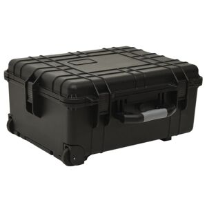 vidaXL flightcase med hjul 58x45x27 cm PP sort