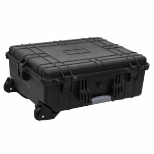 vidaXL flightcase med hjul 63x50x23 cm PP sort