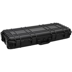 vidaXL flightcase med hjul 96x42x16 cm PP sort