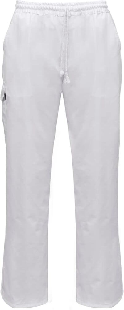 vidaXL kokkebukser 2 stk. strækbar linning med snor str. XXL hvid vidaXL kokkebukser 2 stk. strækbar linning med snor str. XXL hvid