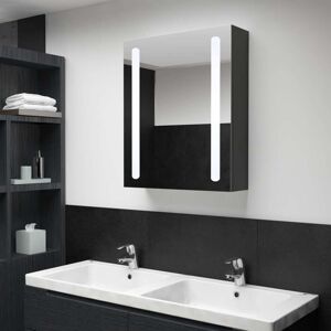 vidaXL badeværelsesskab m. spejl + LED-lys 50x13x70 cm
