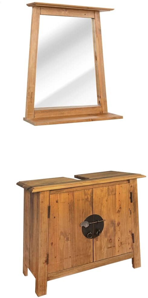 vidaXL møbelsæt til badeværelset i genanvendt, massivt fyrretræ vidaXL møbelsæt til badeværelset i genanvendt, massivt fyrretræ