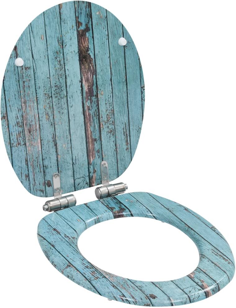 vidaXL toiletsæde med soft close-låg MDF trædesign vidaXL toiletsæde med soft close-låg MDF trædesign