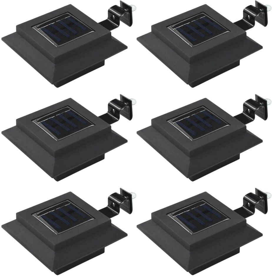 vidaXL udendørs solcellelamper 6 stk. LED firkantet 12 cm sort vidaXL udendørs solcellelamper 6 stk. LED firkantet 12 cm sort