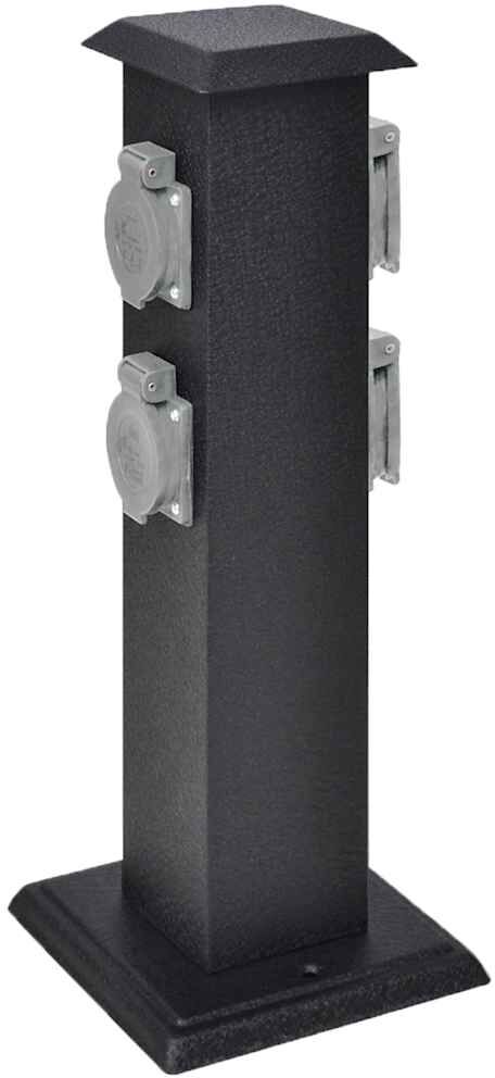 vidaXL sort stikdåsestolpe til haven vidaXL sort stikdåsestolpe til haven