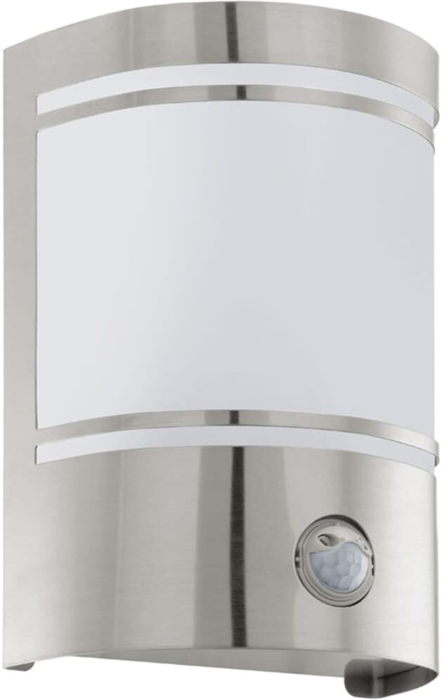 EGLO udendørsvæglampe med sensor Cerno 40 W sølv 30192 EGLO udendørsvæglampe med sensor Cerno 40 W sølv 30192